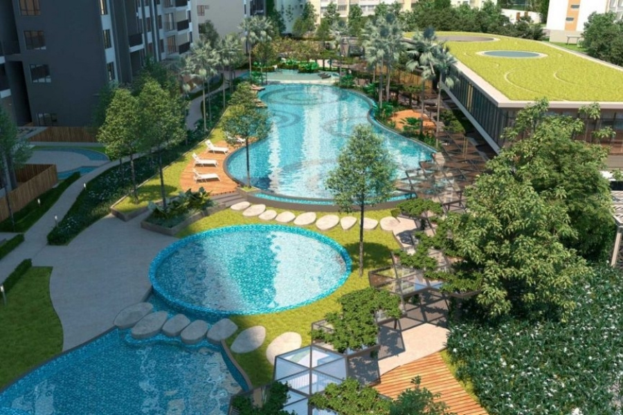 Hồ bơi tại chung cư Palm Garden