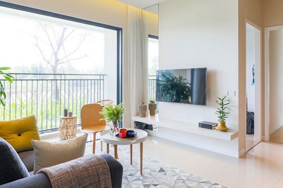 Phòng khách nhà mẫu của dự án Palm Spring - Palm City quận 2