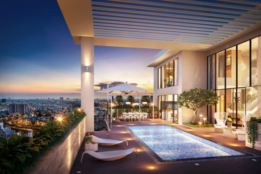 Theo ước tính, diện tích sky villa thường lớn gấp 3 - 4 lần so với căn hộ thông thường Theo ước tính, diện tích sky villa thường lớn gấp 3 - 4 lần so với căn hộ thông thường